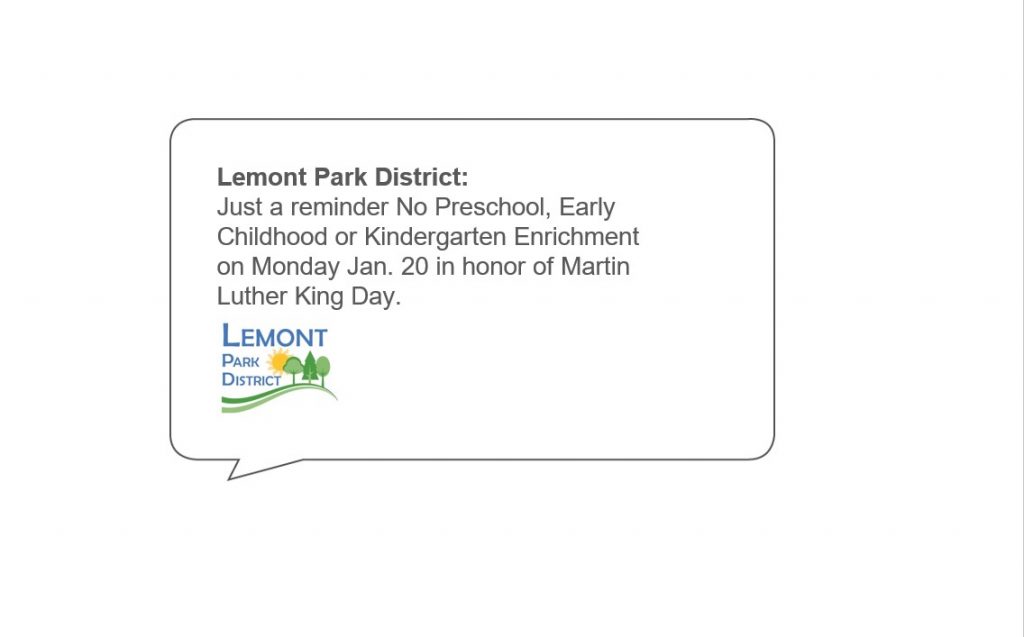 Lemont Park District 3 CloseBy Text